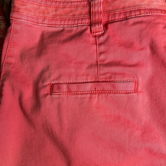 Anthropologie Pilcro & The Letterpress Coral Pink A-Line Button Down Skirt Sz 14 - Picture 8 of 15